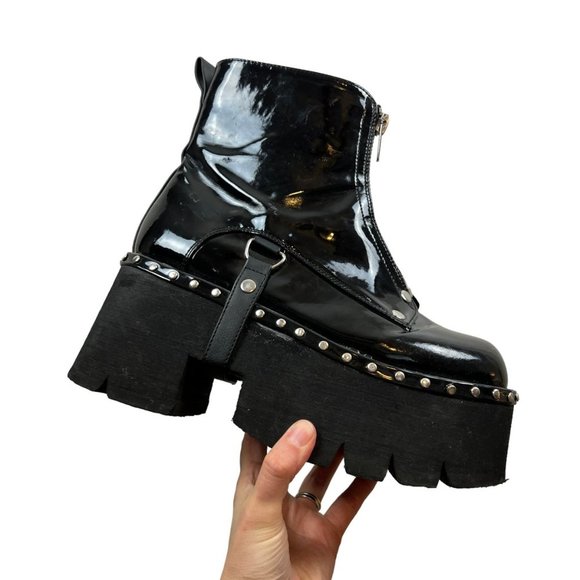 Demonia Black Combat Boots - Picture 6 of 16